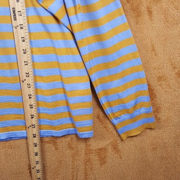 MARNI Sweater Mens Size 50 Blue Orange Stripe Pullover Lightweight Wool $975 - Picture 8 of 9